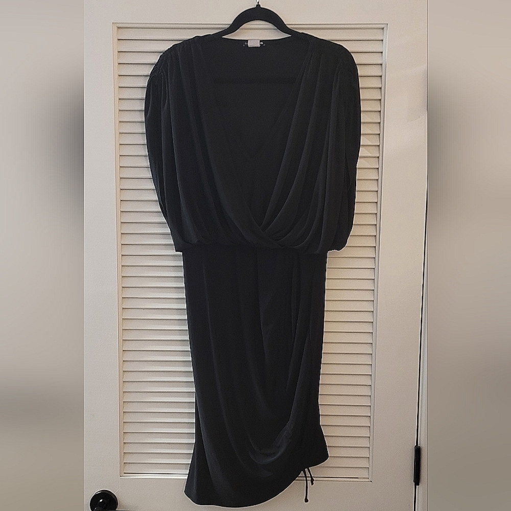 Fashion Nova- (Plus-Size) Black Sleeveless Dress With Adjustable Ties